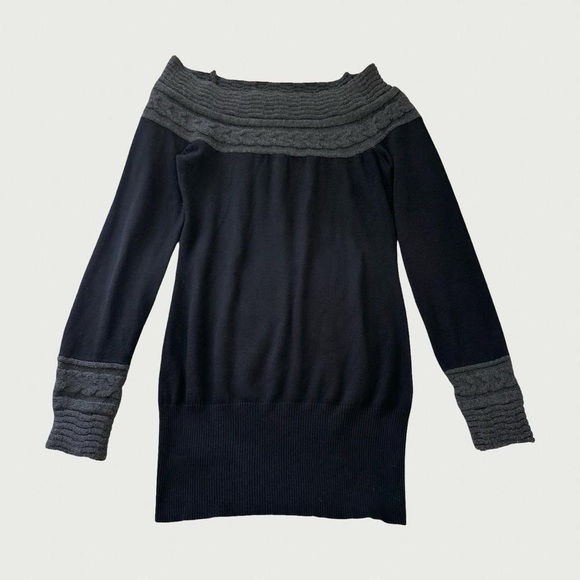 Boatneck Bodycon Sweater Dress - Picture 1 of 8